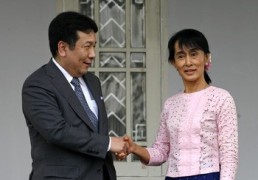Edano offers Aung San Suu Kyi support for Myanmar